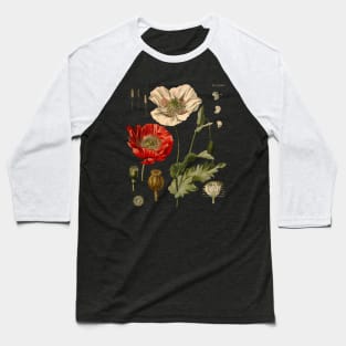 Medical Plants Poppy Baseball T-Shirt